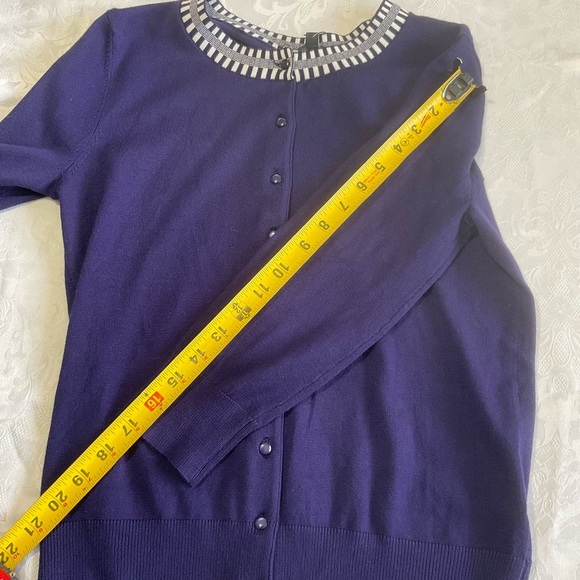 New With Tags Cable and Gauge Cardigan Sweater Size Small Button Front Blue - Picture 8 of 11